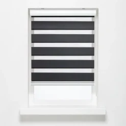 Kwantum Duo Rolgordijn Eva Antraciet 100x175 Cm