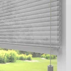 Kwantum Fenstr Dubbel Plissé Puck Lichtgrijs Lichtdoorlatend