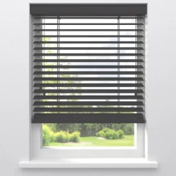Kwantum Fenstr Houten Jaloezie Wouter Donker Grijs 50mm