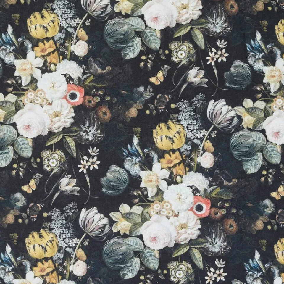 Kwantum Stof Elise Zwart