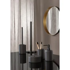 Kwantum Toiletrolhouder Metaal Zwart 43x15x15 Cm