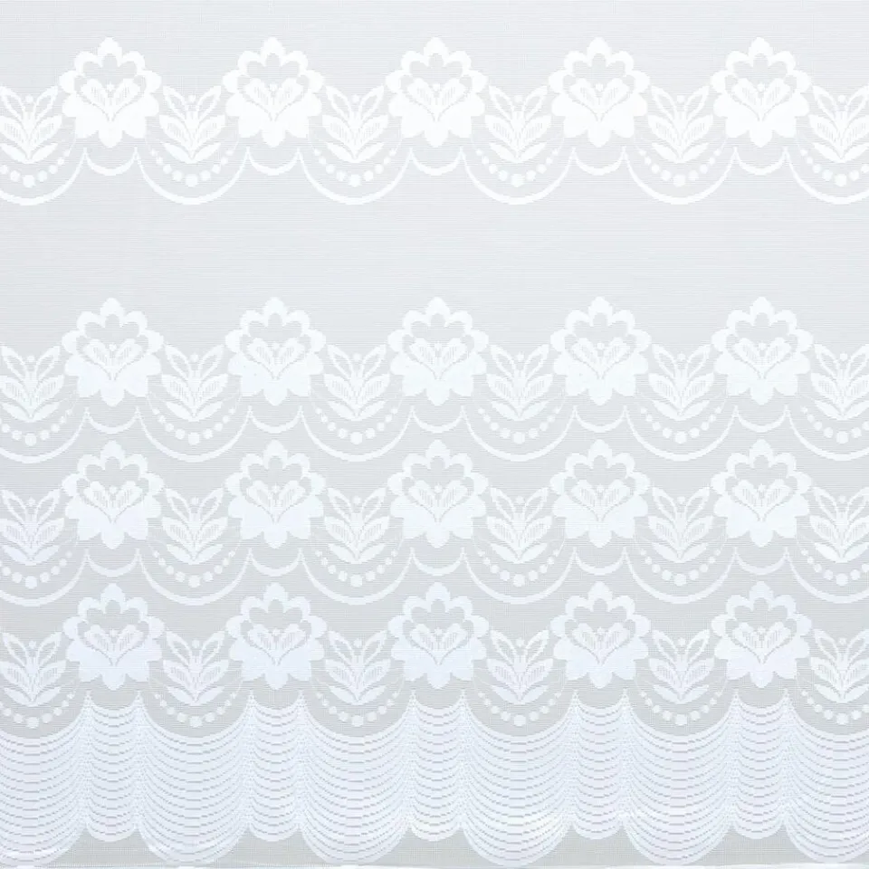 Kwantum Vitrage Silvia Wit - 180 Cm